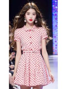 Trendy Dopeamine Red Polka Dot Dress 2026 New Summer Fashion