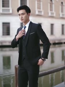 【Local Delivery】Mens Preferred Blazer Formal Business Outerwear Jacket Korean Suit Slim Fit Wedding Tuxedos Casual Lage Size