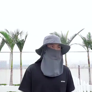 Summer Men Outdoor Hung Fishing Cap Detachable Wide Brim Sun Protection UV Protection Fishing Hiking Neck Protection