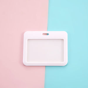 rongqi | Customizable White ABS Plastic Card Holder for Students Bus Meal Cards