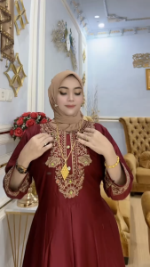 Gamis Wanita Hindi Pediyas Rayon Premium LD 110 PB 138 Bordir Elegan