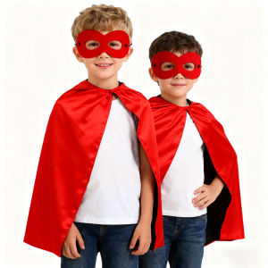 Two-Piece Childrens Hero Cape Set Role-Playing Outfit Includes Cape and Mask Party Holiday Hero Costume Perfect Gift Christmas Costume Birthday Gift Holiday Gift Christmas Gift