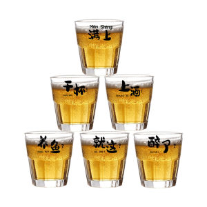 Creative Small Glass Beer Mug Bar Commercially Popular New 2025 One-Piece Home Use High Aesthetic Value Short Glass