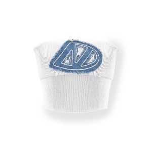 เซ็กซี่ เผ็ด เด็กผู้หญิง สดุดตา แก้วช็อตสีน้ําเงิน ฤดูร้อน รัดรูป แจ๊กเก็ตสั้น แปรงสีเงิน ถัก เดนิม หลอดปากแบนปัก เสื้อท่อนบน