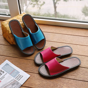 Indoor Summer Slippers Comfortable Soft Bottom Solid Wood Floor Slippers for Men And Women Indoor Home Slippers Quiet