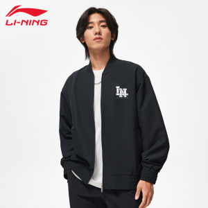 Li-Ning Mens Long Sleeve Stand Collar Jacket Windproof Casual Fashion Sportswear Spring Autumn Leisure Outerwear Coat