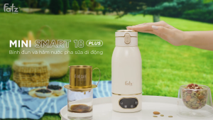 Bình đun và hâm nước pha sữa di động FATZ BABY Mini Smart 18 Plus FB3807XM có tính năng thanh trùng lõi bình