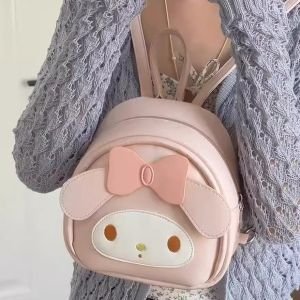 Cute Sweet Meileti Womens Backpack Fashionable Korean Style Handbag Student Class Bag Soft Polyester Inner Material Zipper Closure