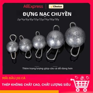 Bộ 10 Quả Chìm Câu Jigging Mrlurion Dành Cho Câu Cá Nước Sâu Dạng Tròn Trọng Lượng 2g-16g Phụ Kiện Câu Cá Bằng Kim Loại