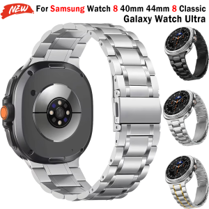 Luxury Stainless Steel Strap For Samsung Galaxy Watch 8 Classic 46mm No Gaps Metal Band Galaxy Watch 8 40mm 44mm Men Bracelet