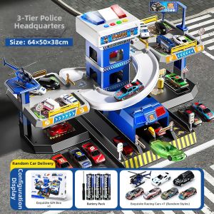Hui Cheng Toys | Educational Fire Truck and Construction Vehicle Playset for Boys 3-4 Years