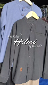 Set Koko Remaja Hilmi Koko Lengan Panjang Katun Oxford Celana Chinos 12–20 Tahun