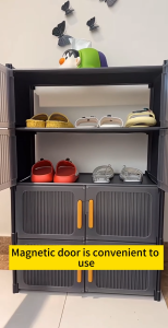 Goody Dustproof Multi-Layer Shoe Rack Organizer with Protective Cover Durabox Shoe Storage Cabinet
