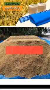 ผ้าลานตากข้าว ผ้ามูงตากข้าว ผ้ามูงฟ้า ผ้าแยง เย็บสำเร็จ ขนาด หน้ากว้าง 5*5 6*6 7*7 8*8 9*9 10*10 สีฟ้า