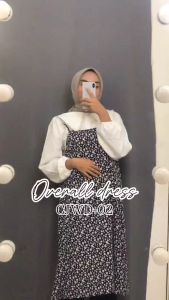 TINO-TINO DRESS SET OVERALL KOREA FLORAL KERAH RUMBAI IMPORT/DRESS SET WANITA IMPORT