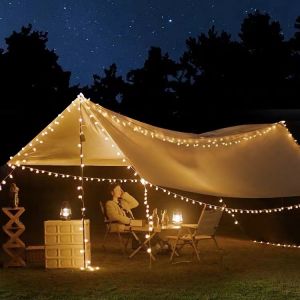 10M Led Light Strips 80 Lamp Beads Ball Star Outdoor Camping Lights Tent light USB Battery Recharge Decoration Light String Lights  For Camping Home Party Garden Wedding Christmas Halloween