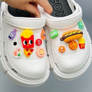 Crocs Jibbitz Charms Shoe Buckle Accessories Cute Creative Hamburger Donuts Cotton Cartoon Butterflies Radish Rabbit Clogs Decoration for Crocs