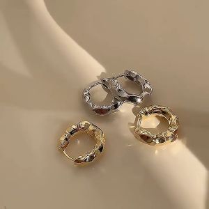 Nicedays🍒2PCS/Set Anting-anting Lipat Berbentuk U Perak S925 Anting-anting Gaya Geometris Bahan Paduan COD