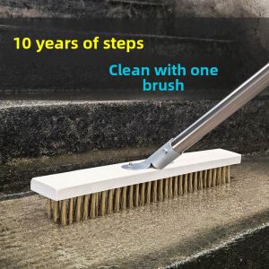JOSEN LIGHTING | Outdoor Cleaning Stainless Steel Bristle Long Handle Floor Brush