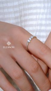 Nhẫn nữ bạc 925 Eleanor Accessories nhẫn thiết kế đính đá lấp lánh phụ kiện trang sức 6335