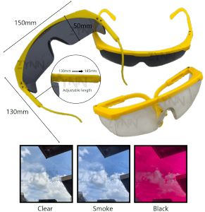 [SG STOCK] SPECTACLE Yellow+ Black/ Smoke/ Clear Adjustable Length Sun Working Safety Glasses Eye Protection