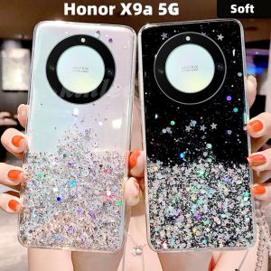 Galaxy A16 Case For Samsung Galaxy A16 A36 A 16 5G 4G 2024 Starry Sky Silver Foil Glitter Epoxy Bling Soft TPU Transparent Edge Phone Casing Back Cover Shockproof Bumper