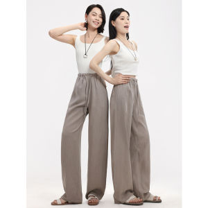 HIPPIE MISS | Hippie Style Casual Linen Pants Wide Leg Trousers