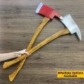 American Style Sharp Headed Axe Red Blade Tool Firefighting Halloween Scary Prop Children's Game Model PU Material Toy. 