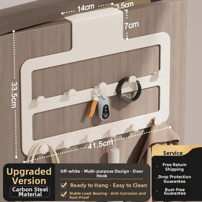 Over-the-Door Hanging Rack for Bath Basins and Clothes