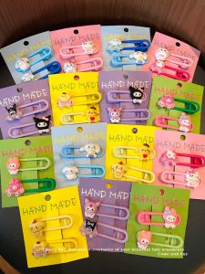 Cute Cartoon Dopaamine Hair Clips for Girls Kitty Cat Side Bangs Hair Accessories Pudding Dog Hairpins Childrens Fashion Accessories