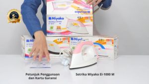 Miyako Setrika EI 1000 M / Setrika Listrik Murah Anti Lengket EI-1000M EI1000M ORIGINAL SNI