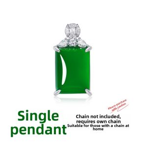 AILEQ | Natural Jade Agate Chalcedony Pendant