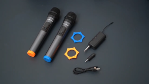 COD TaffSTUDIO 2 PCS Mic Microphone Karaoke Wireless Suara Jernih Tanpa Kabel Rechargeable 2.4GHz