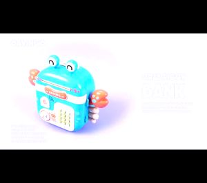 Ba lô đeo két sắt ống heo mini có dấu vân tay hình cua hộp đựng tiền tiết kiệm bộ quà tặng bé trai bé gái