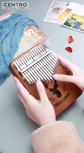 Cega Kalimba Thumb Piano Musical Toys 17 Notasi Note Sound Lengkap Kantong Tas Penyimpanan dan Sticker Piano Jempol Karimba 17 Key - CK17