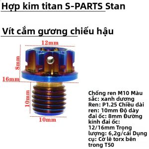 s-parts | Ốc Vít Siêu Nhẹ Cho Gương Hậu Mô Tô