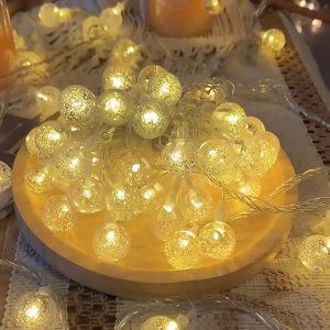 EEKOO 10 Meters 220V String light Outdoor Waterproof 100 LED Christmas Crystal ball for Patio bulb Lights With connector Original Flash Fairy Garden Party Camping Garland Lamp Porch Wedding Party Decoration lamp