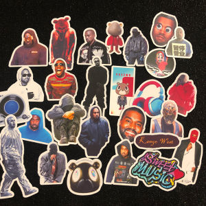 Updated KanyeWest High Definition Sticker Card Rapper Decal Mobile Phone Case Decorative Patch Business Supplies Stationery