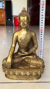 Tượng phật thích ca mâu ni bằng đồng mật tông cao 30cm rộng đế 18x11cm nặng 1.7kg-Tượng mật tông