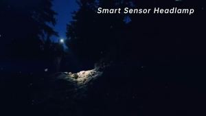BORUiT Motion Sensor Headlamp 5 Modes Lightweight Type-C Rechargeable LED Headlight Waterproof Camping Fishing Head Flashlight