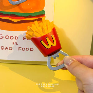 Adorable American Retro McDonalds French Fries Bottle Opener Fridge Magnet Decorative Iron Artwork Wine Opener Magnet Iron