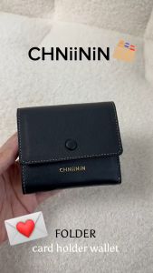 CHNiiNiN - Folder card holder wallet กระเป๋าสตางค์ ช่องบัตรเยอะ ใส่แบงค์พันได้ ผลิตจากหนังแท้