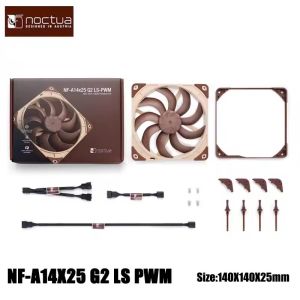 Noctua NF-A14X25 G2 PWM SX2 Chassis cooling fan140x140x25mm/SSO2 bearing/1250-1500RPM，With an NA-AVG2-LR Shock-absorbing pads