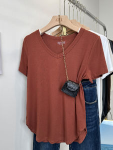 Comfortable Breathable Womens T-Shirt V-Neck Short Sleeve Basic Style Casual Fashion Daily Wear Summer Modal Elastic Top