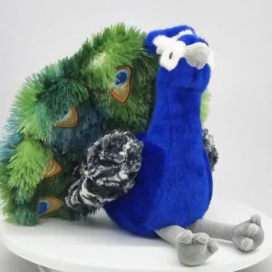 Peacock Plush Toy Peacock Toys Black and White Peacock Peacock Toy with Open Screen Toys for Peacock Enthusiasts Animal Lovers