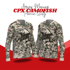 Jersey Olahraga Mancing Cpx Baju FishingPro Lengan Panjang Kamuflase Mancing Mania