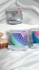 Sikat Berus Cuci Urut Anti-Gatal Rambut Silicone Head Massage Scalp Shampoo Wash hair Brush Comb 洗头刷子梳
