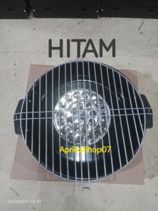 Happy grill roster HITAM panggangan sosis bakar bbq serbaguna ukuran 32*32*6cm full pres almunium couting