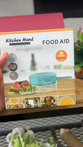 เครื่องปั่นมือ ปั่นละเอียด ดึงรวดเร็วทันใจ ชุดสไลด์ผักผลไม้ ใบมีดสแตนเลด 6 in 1