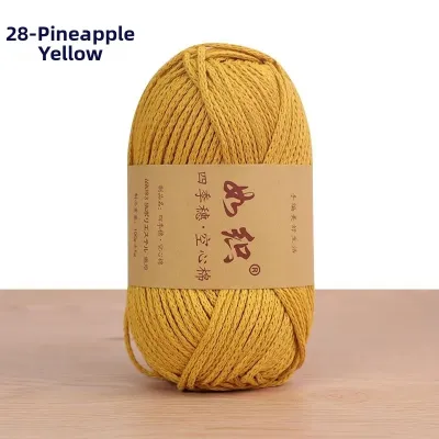 DIY Crochet Hat Bag Craft Cotton Linen Yarn 2mm